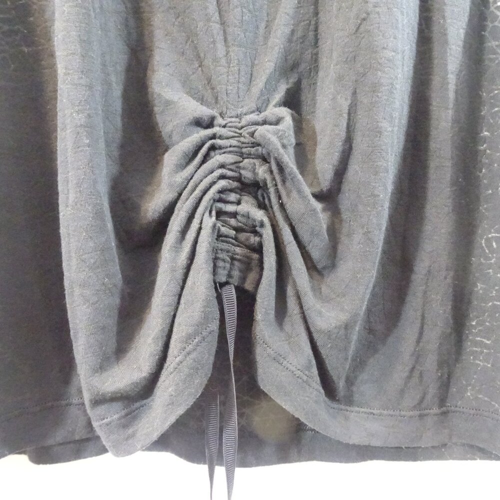 Lululemon Black Cinch Me Up Drawstring Cropped Tank Top Women's Size 8 - Picture 2 of 4